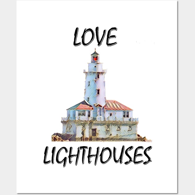 Love Lighthouses Wall Art by FunkyStyles